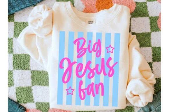 Big Jesus Fan PNG: Christian Graphics and T-Shirt Designs