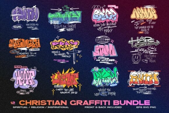 Christian Graffiti T-Shirt Graphics Set