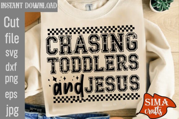 Christian Mom SVG PNG: Chasing Jesus Graphics for T-Shirt Designs