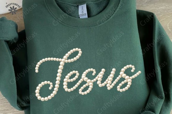 Jesus Faux Pearls Faith: Graphics for T-Shirt Designs