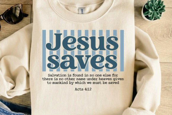 Jesus Saves Christian T-Shirt Design: Graphics Asset Review