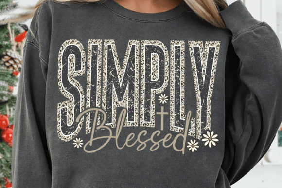 Simply Blessed Camo SVG: Christian Graphics & T-Shirt Designs