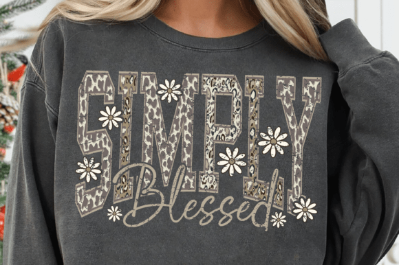 Simply Blessed Camo SVG: Graphics for T-Shirt Designs